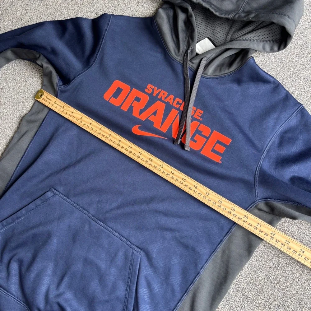 Syracuse Nike Hoodie Mens S Navy Orange NCAA Basketball Football Therma-FIT